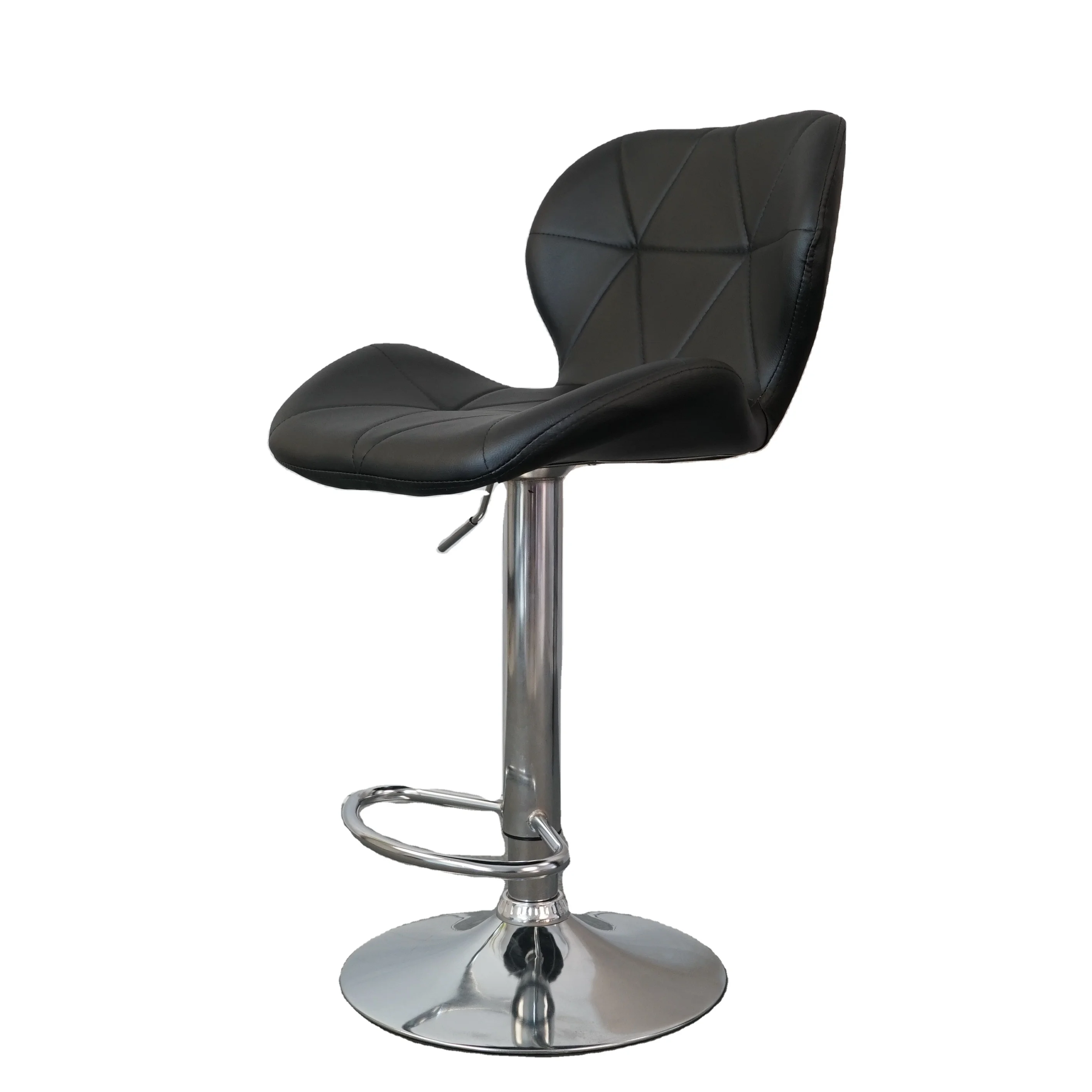 Modern Comfortable Counter Bar Stool PU Leather Bar Chair Light Luxury Height Adjustable 360 Degree Swivel Bar Stools