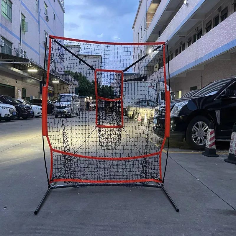 5ft Baseball & Softball Practice Hitting Net Frame Baseball Strike Zone Pitching Practise Screen Barrier Nets
