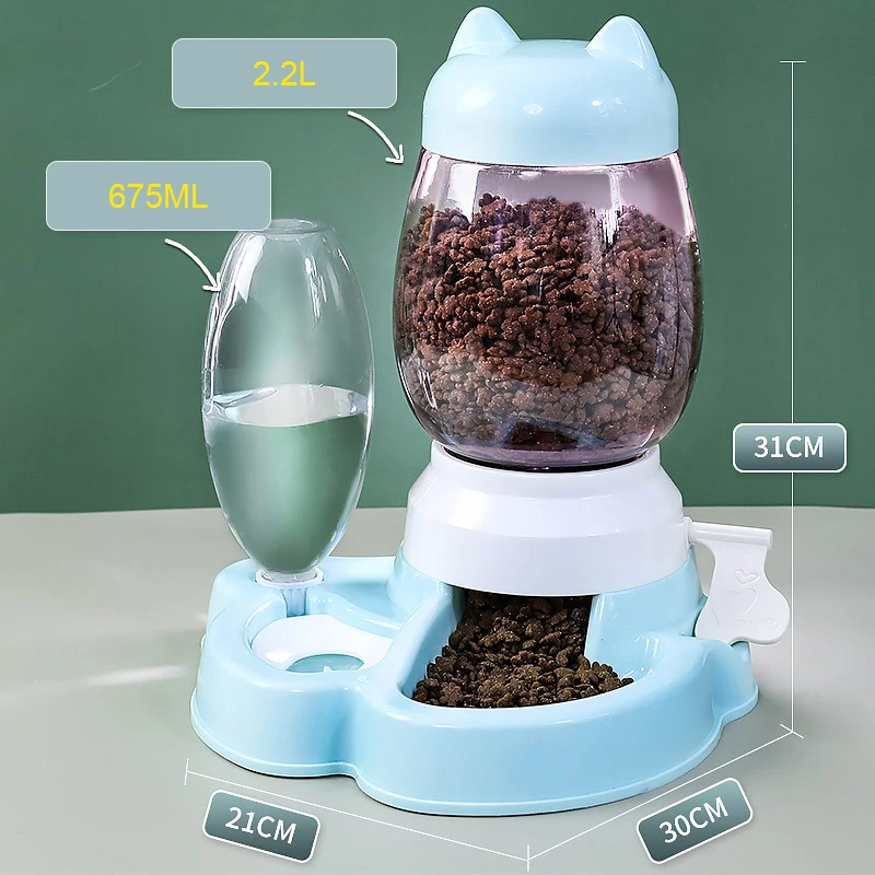 New Food Water 2 In 1 Dispenser Pet Cat Food Bowl Dog Bow Dog Feeder Automatic