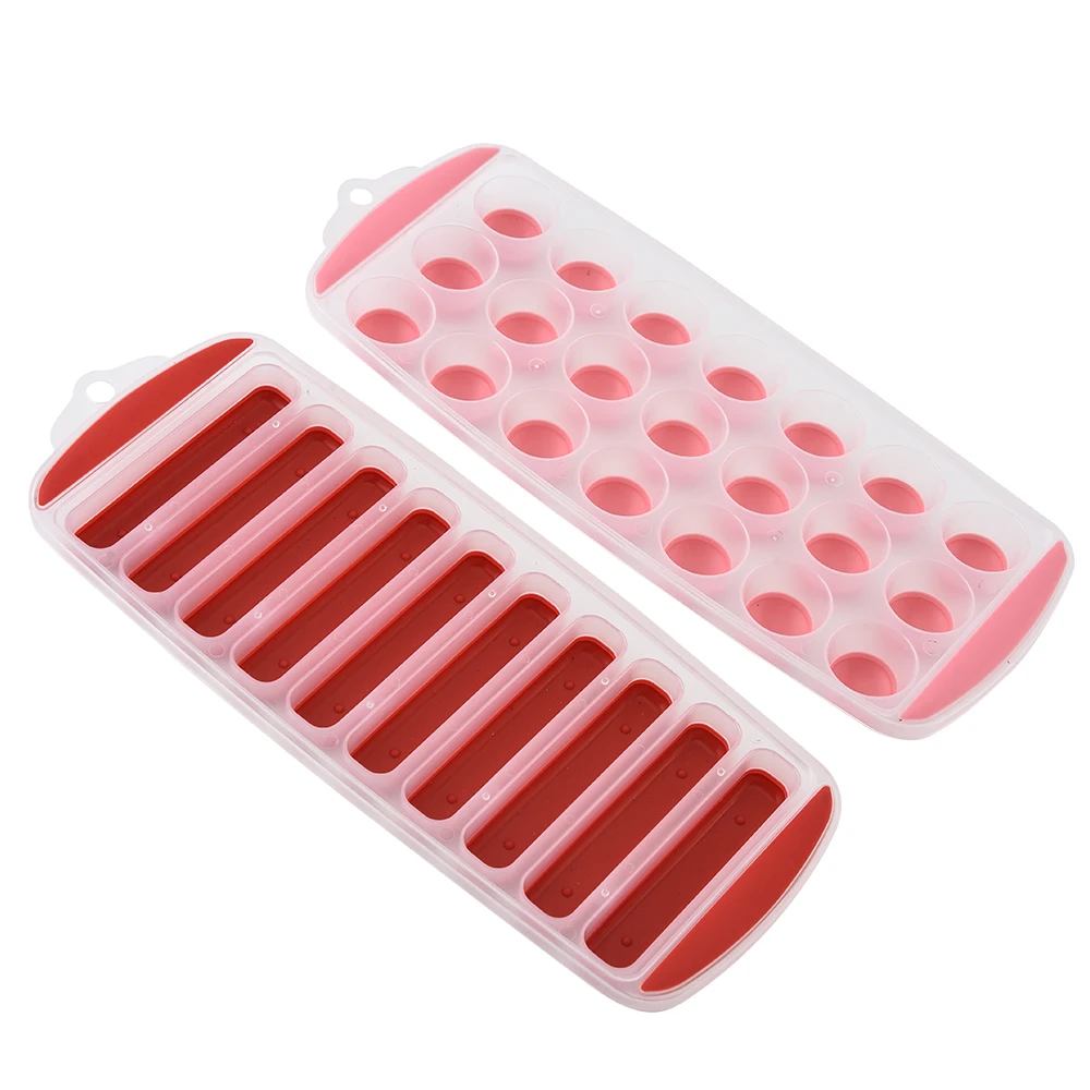 Easy Push and Pop Out Silicone Ice Stick Cube Trays Water Bottle Ice Stick Tray