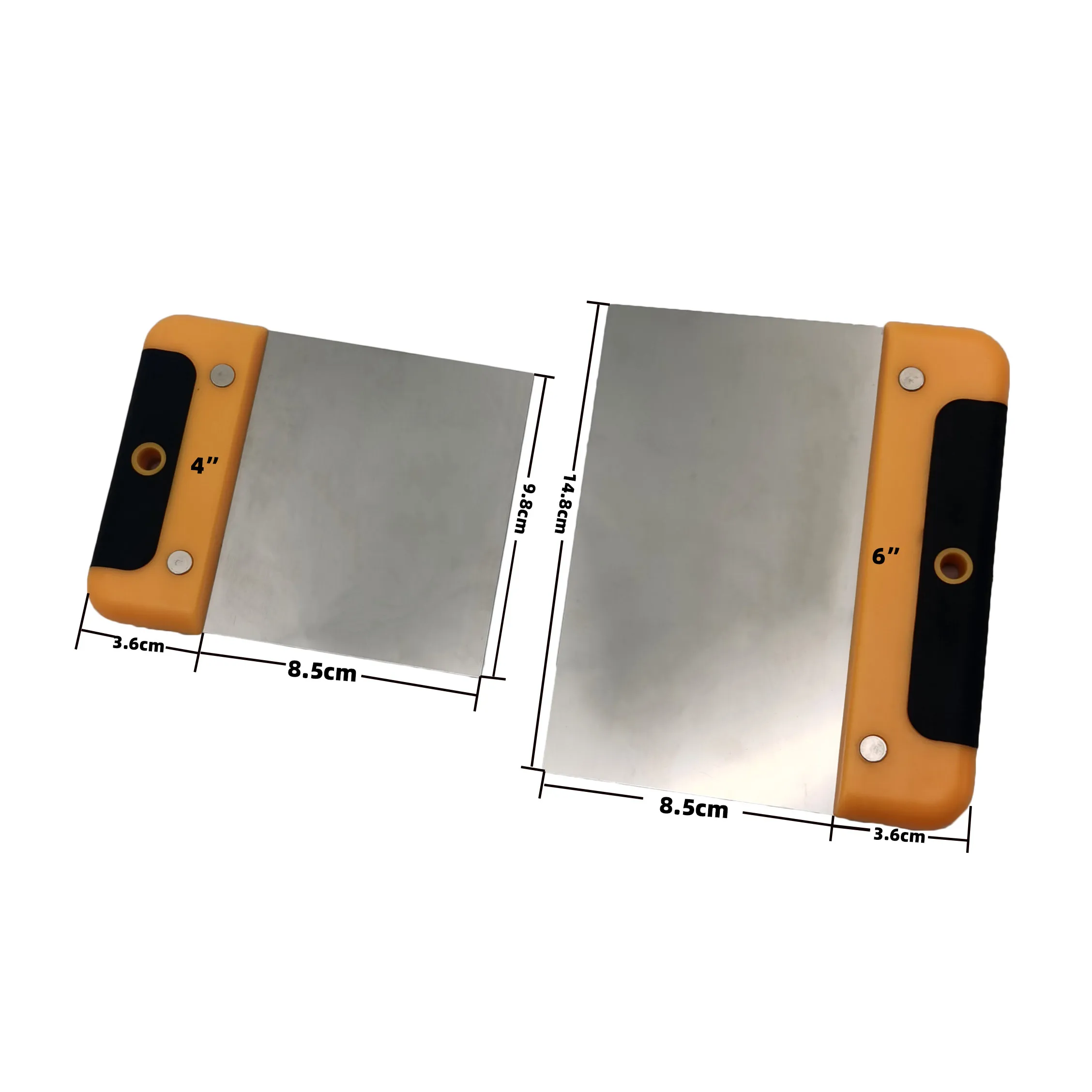 Paint Spatula 4in  6in  8in Or 10in Side Wall Scraper Smoothing Tools  With Plastic Handle