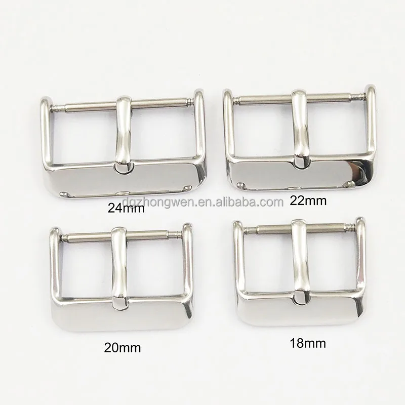 ZhongWen 18-24 mm Watch Strap Buckle Stainless Steel Watch Buckle Wristband Pin Buckle for Watch Straps