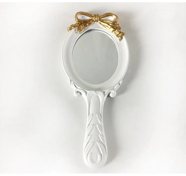 Gifts Colorful Oval Plastic Hand Held Cosmetic Mirror