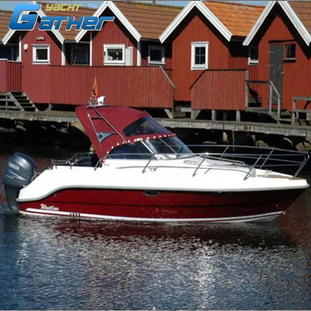 
hot sale 23ft fiberglass walkaround fishing cabin boat 