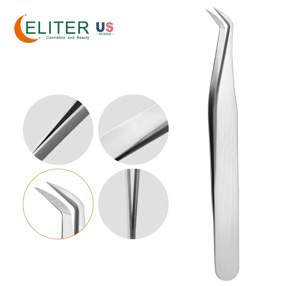 ELITER In Stock Manufacturers Eyebrow Tweezers Cute Pointed Eyebrow Tweezers Plasma Pointy Eyebrow Tweezers