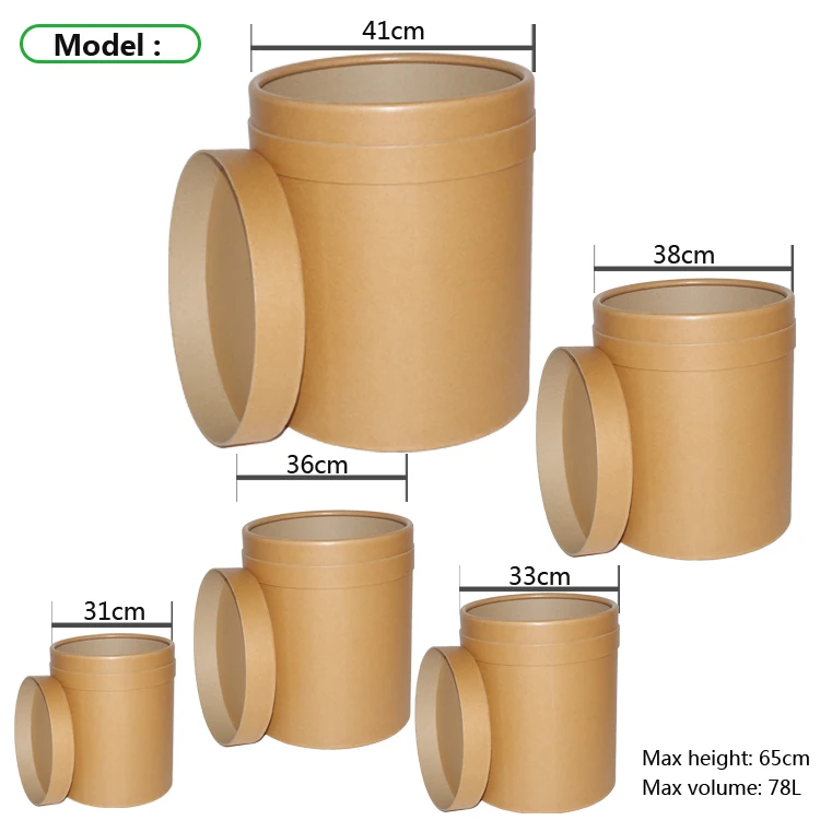 All Fiber Paper Barrel Drums for Packaging