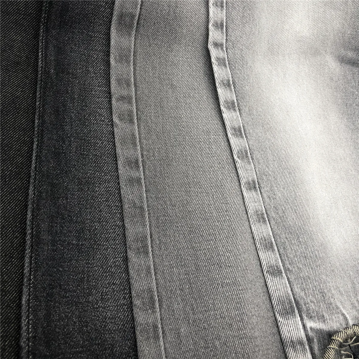 10.5oz  mid weight 100% cotton black col  denim fabric for jeans