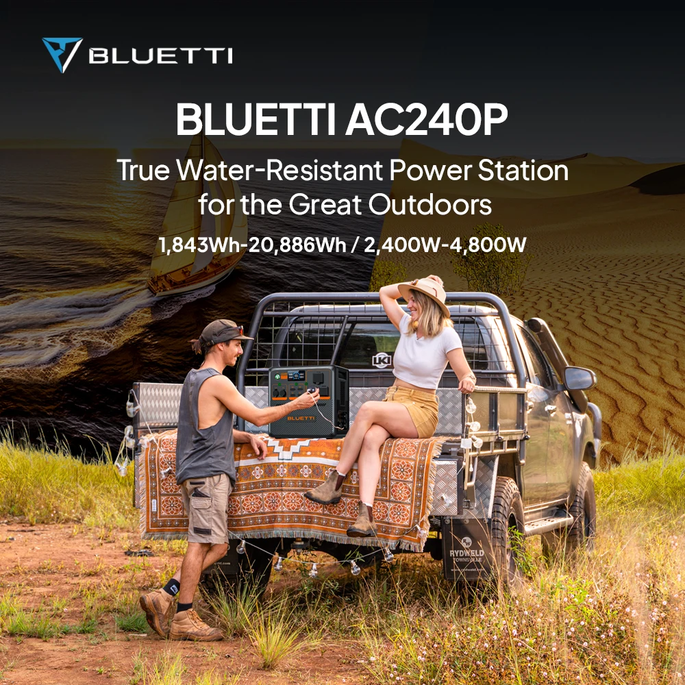 BLUETTI Emerge Portable Electric Power Stations with High Wattage Large Appliances 2000W Capacity 12V/24V DC Output for RV