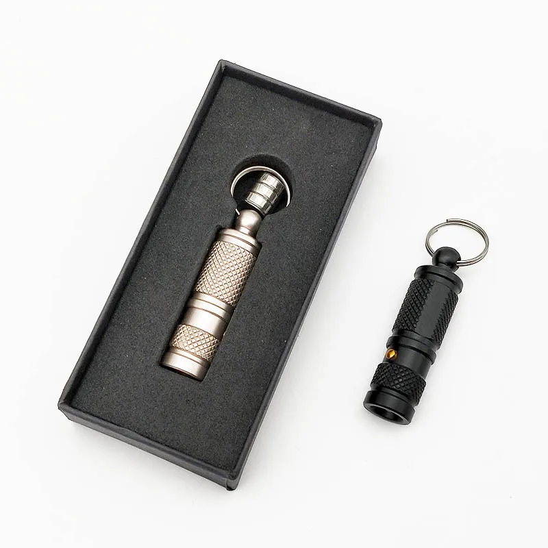 COG Promotional Advertising Logo Projector Metal Aluminium Mini Led Flashlight With Keychain