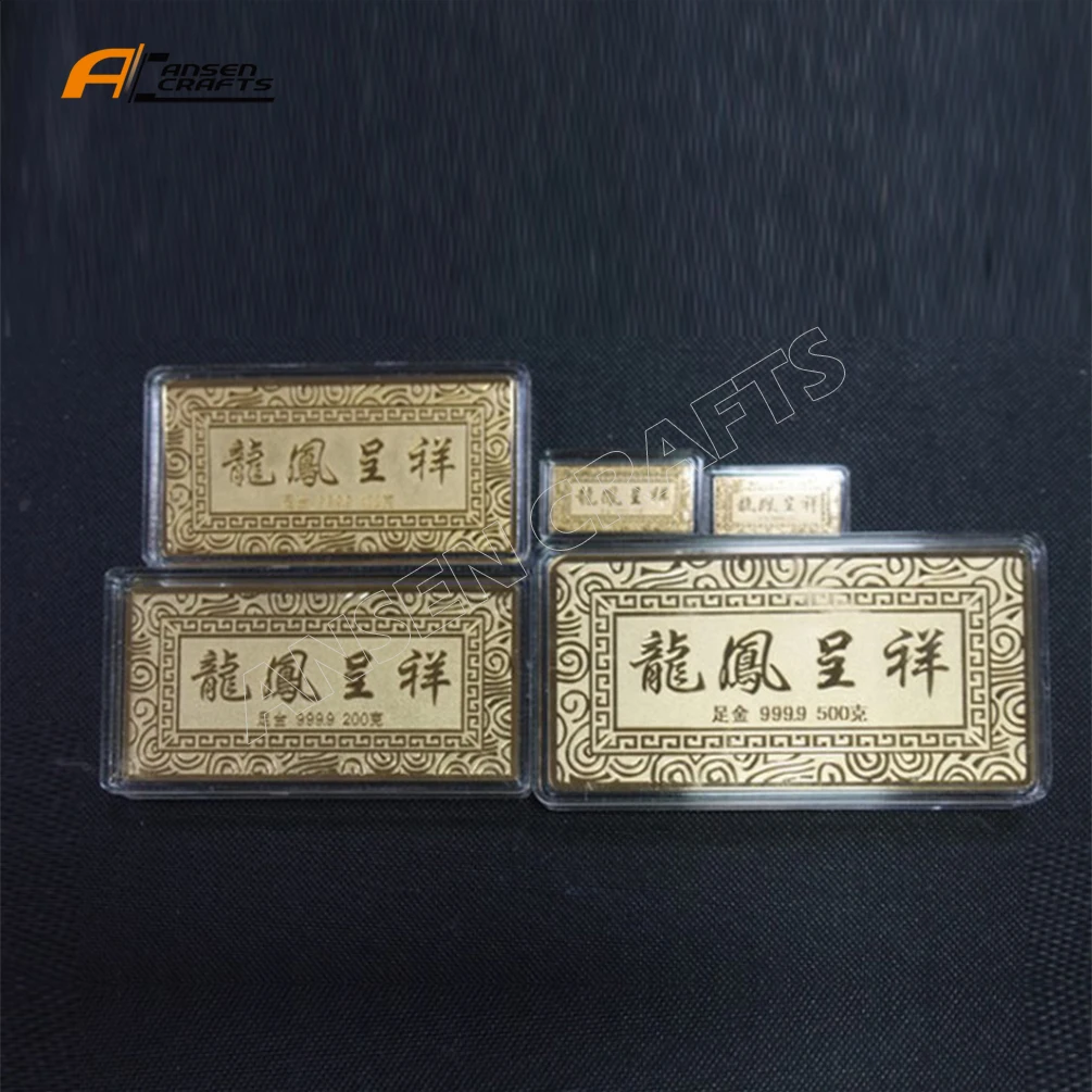 
Wholesales Funny Gift 10oz Gold 24K Fine 9999 Pure Golden United States Bars for Sales Gold Bullion Collectible Ingot 