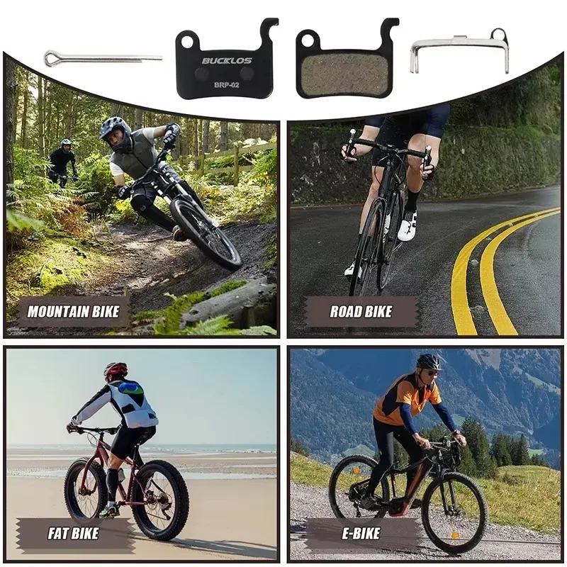 BUCKLOS Ceramic Hydraulic Disc Brake Pads For A01S M06 M07 Road Bicycle MTB Brake Pad Wear-resistant Disc Brake Pads
