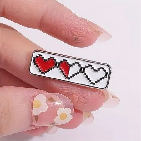 Wholesale Die Casting Love Hard Enamel Pins Heart Brooch Lapel Badges Backpack Clothes Jewelry Gifts Metal Badge Pins For Men
