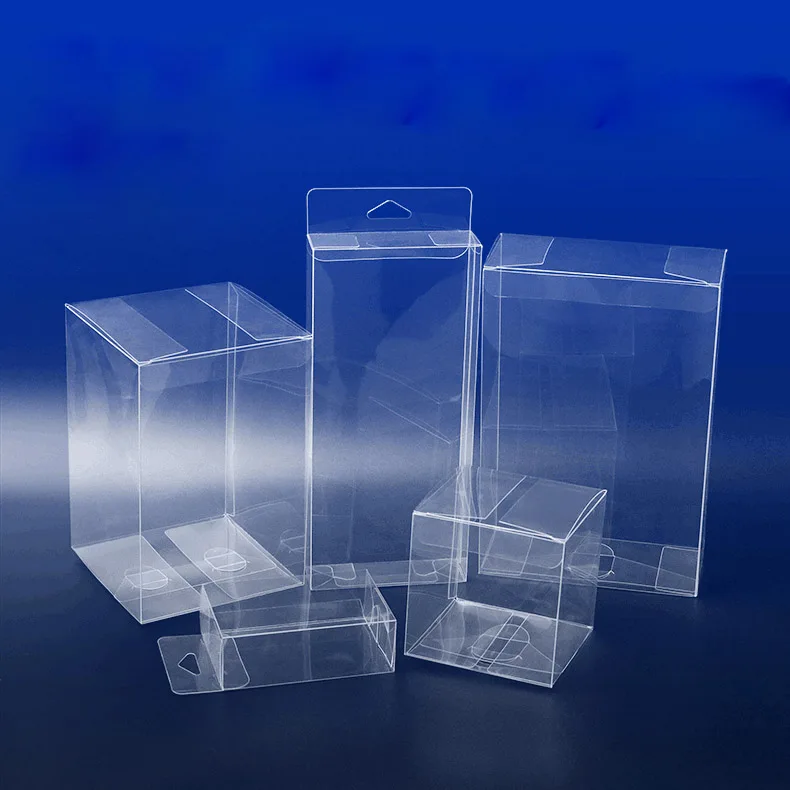 High quality custom folding pet pvc large clear plastic boxes plastic packaging storage box clear box