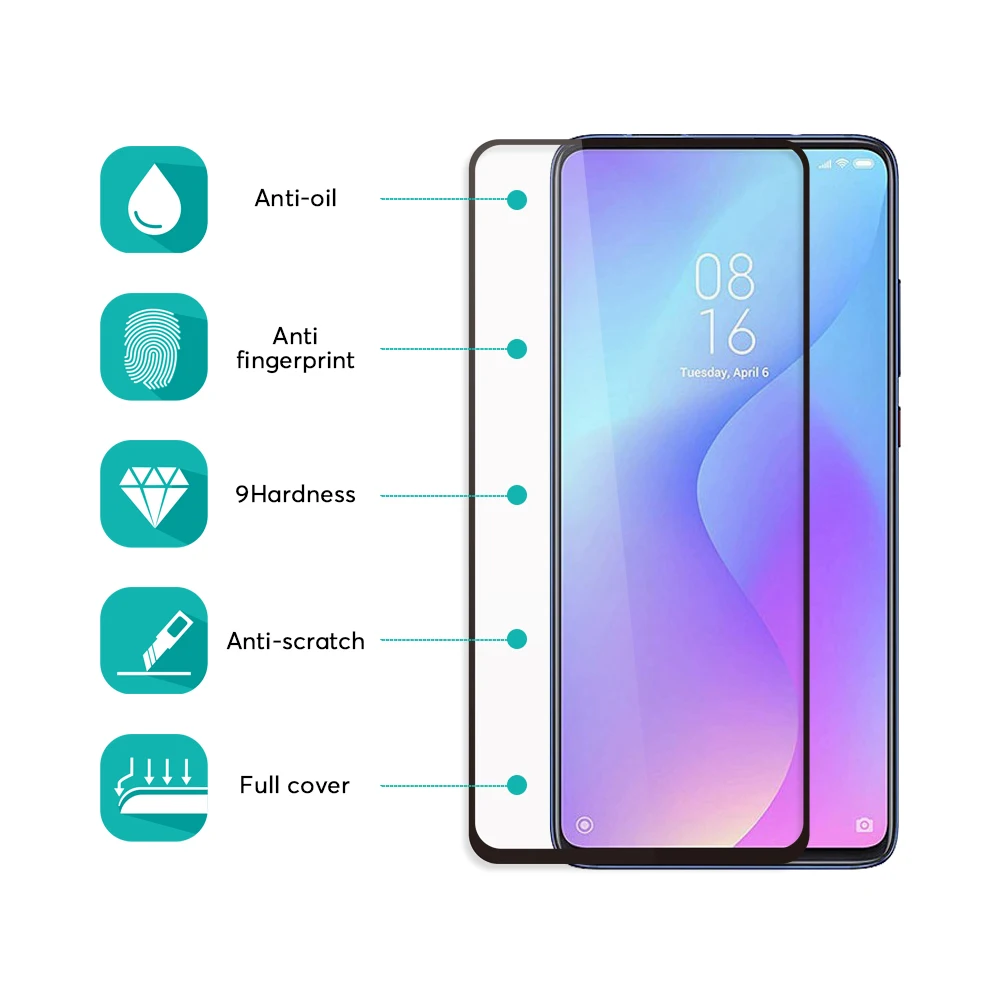 
3 Pack 2.5D Screen Protector Wholesale For Xiaomi Smartphone Glass For Xiaomi Note 9T Phone Filter Tempered Glass 