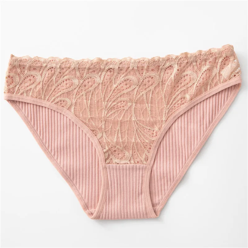 CINVIK Multi-Color Panties Female Cotton Mid-Waist Sexy Lace Breathable Non-Marking Ladies Panties European Size in Stock