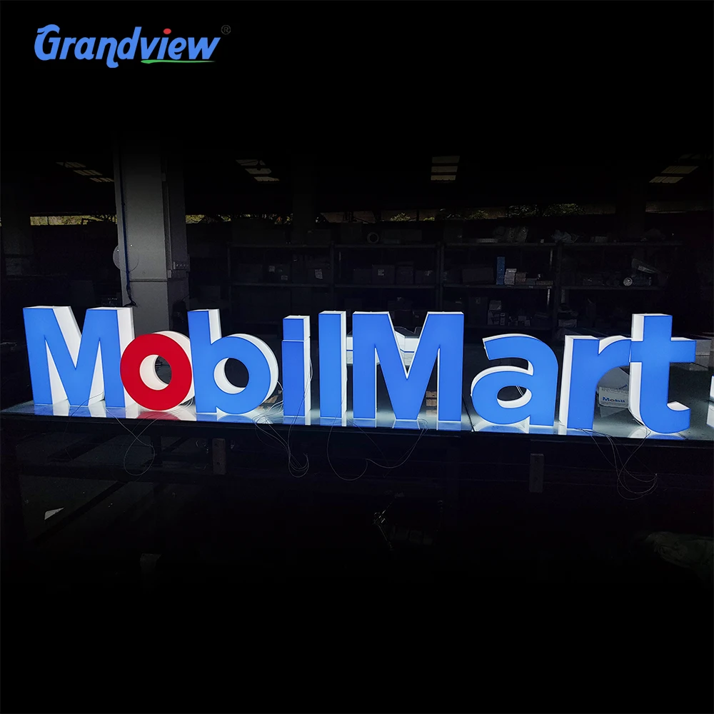 Back Lit  Acrylic Letter Sign Stainless Steel Metal Logo Signage Office Reception Channel Letter Sign Led Letter Sign