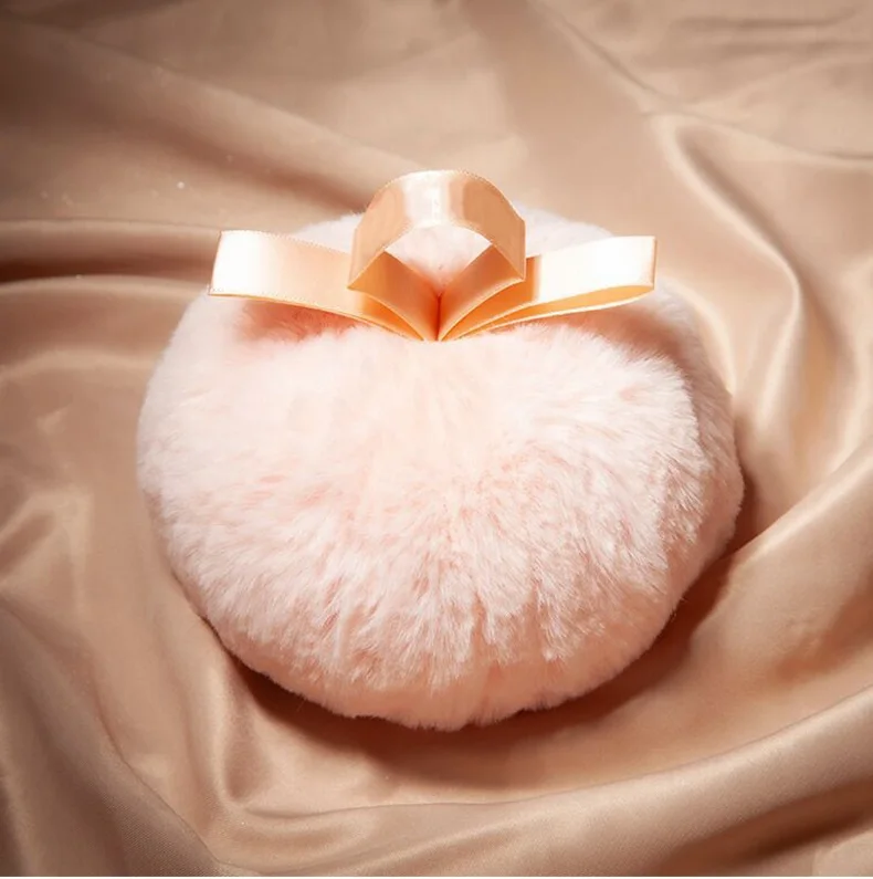 Pink Peach Highlight Ball Loose Powder Glitter Body Face Highlighter Puff Plush Hair Setting Ball Makeup Puff