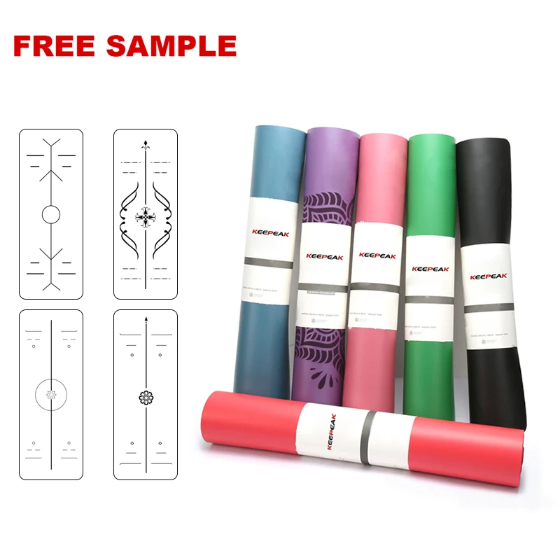 FREE SAMPLE Keepeak manufacturer wholesale eco friendly custom natural rubber yogamat organic pu natural rubber yoga mat