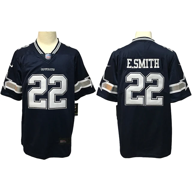 #22 Emmitt Smith Джерси оптом дешевые Далласский Американский футбол под заказ сшитая Спортивная