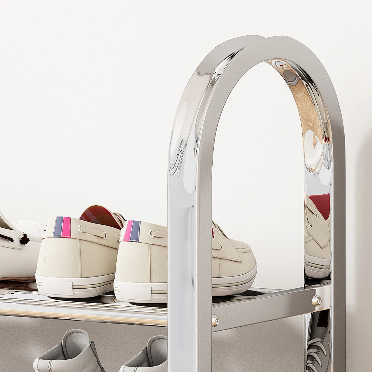 Stainless steel 3/4/5/6tier shoe rack vertical shoe racks for home shoe display rack stand shelves cabinet