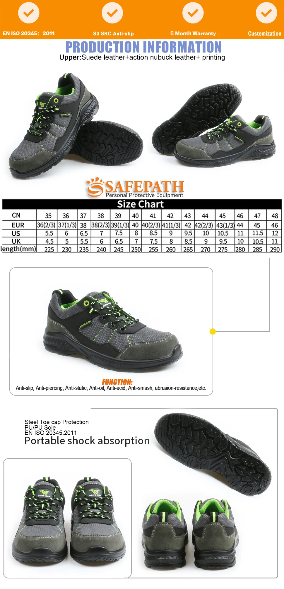 Safe and Secure Footwear Anti-static Oil-resistant and Slip-resistant Safety Shoes