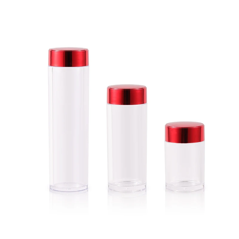 Luxury 50ml 80ml 120ml Transparent Container Medicine Vitamin Capsule Supplements Plastic Pet  Soft Capsule Pill Bottle