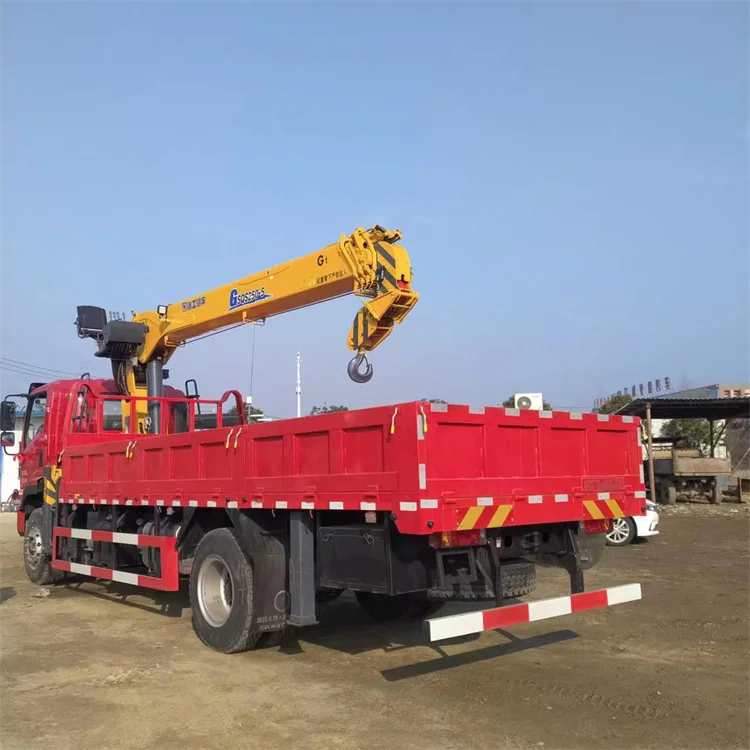 High Quality  Shacman cargo truck with XCN G 10 Ton straight arm Truck Mounted Crane  Lorry crane boom truck manipulator crane