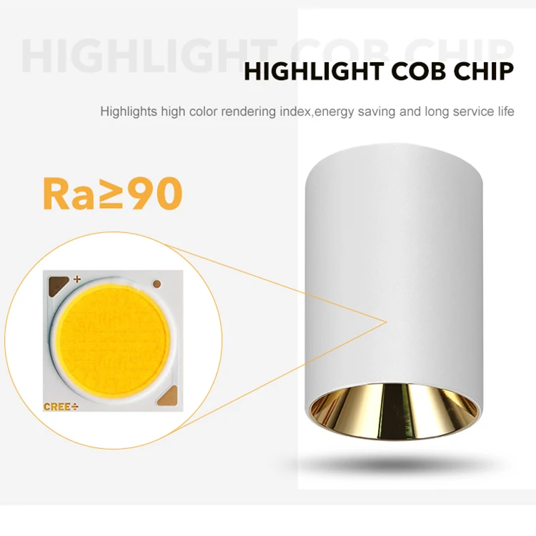 Быстрое Новое поступление, алюминиевый корпус 7 Вт, 12 Вт, 18 Вт, потолочный поверхностный монтаж, монолитный блок светодиодов, потолочный светильник