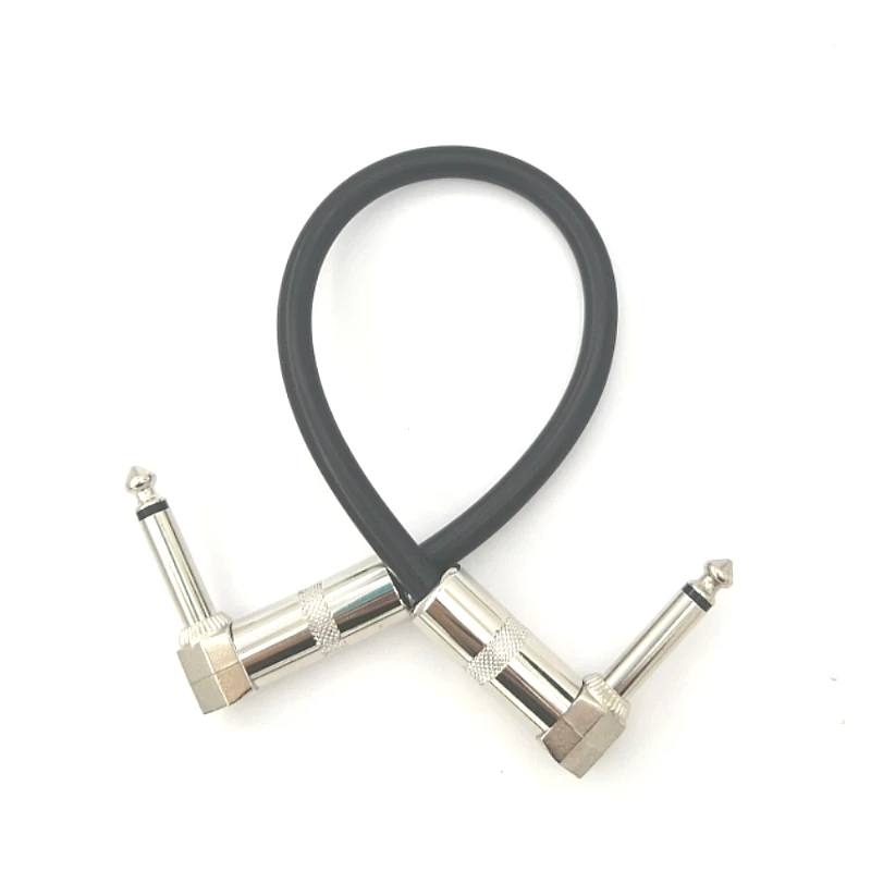 
12Inch - Pedal, Effects, Patch, Instrument Cable Guitar Patch Cable 1/4 Inch Right Angle PVC for Instrument Jumper Cable 