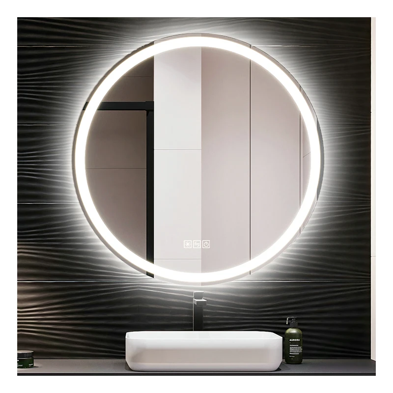 
High Quality Touch Sensor Led Bathroom Round Mirrors With Backlit For Home And Hotel 