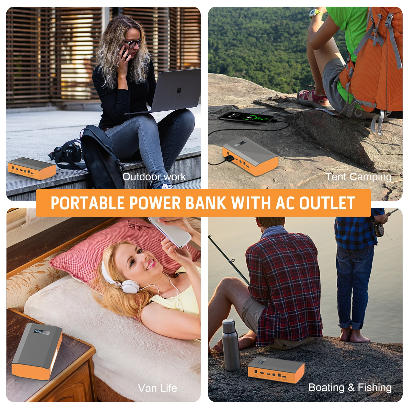 Пользовательский логотип OEM 24000 мАч PowerBank с цифровым дисплеем DC USB AC выход 65 Вт портативная электростанция