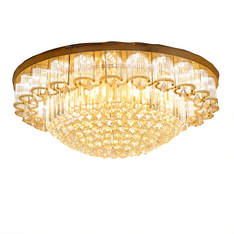Luxury Led Round Crystal Chandelier Design Living Room Home Decor Lighting Decorating Ceiling Lamp  For Indoor Home Lighting