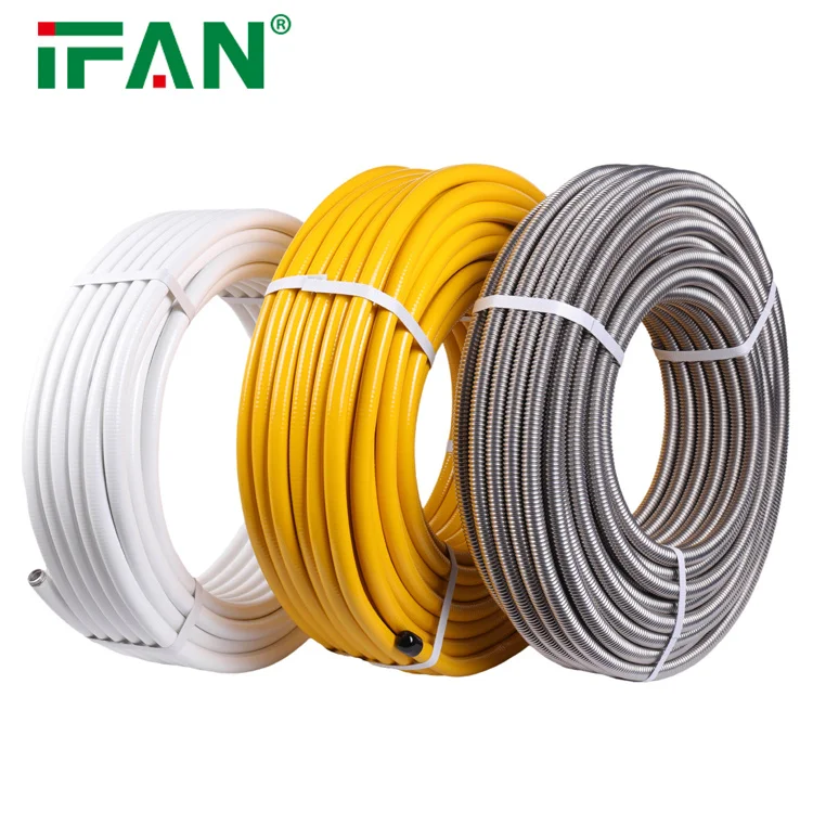 IFAN 1/2 Inch Stainless Steel 304 Flexible Braided Hose with Extended Wire Braided Pipe/ Tube/ Hose Flexible Metal Hose Gas Pipe