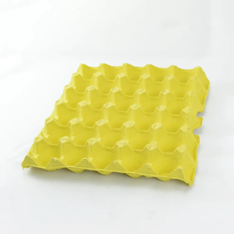 Disposable Paper Pulp Bulk Egg Flats Tray for 30 Cells Chicken Eggs Durable Reusable Containers Accept Labels