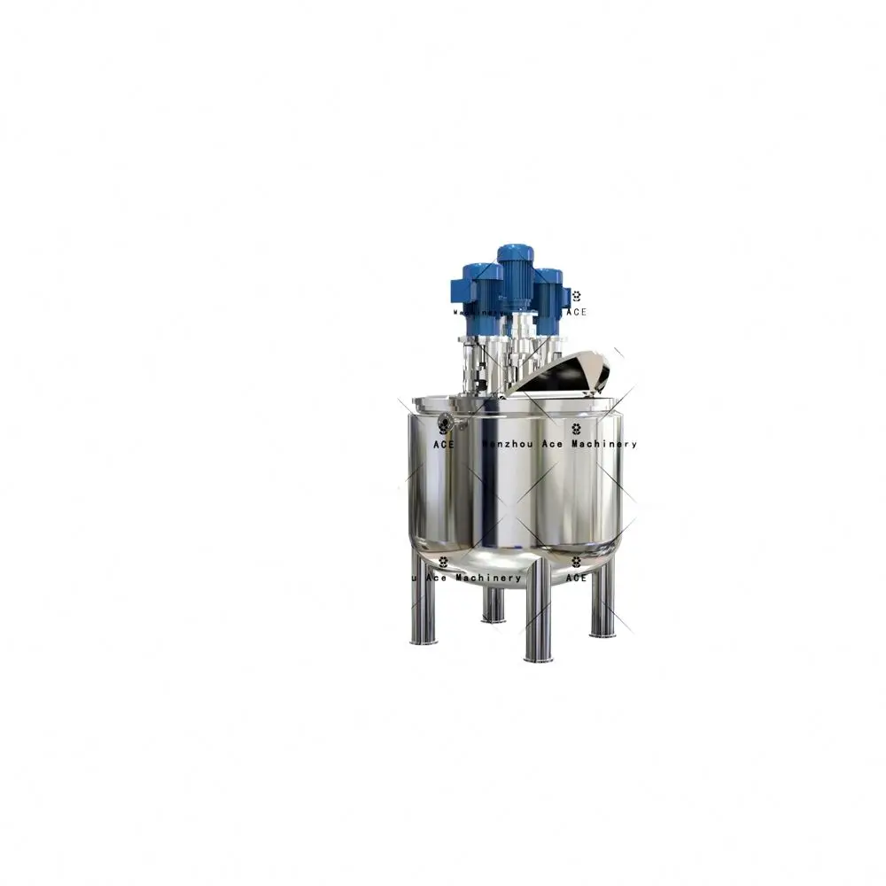 1000L Food Grade Mixing Tank Mixer For Mayonnaise Ketchup And Sauces With Homogenizer Emulsifier Machine