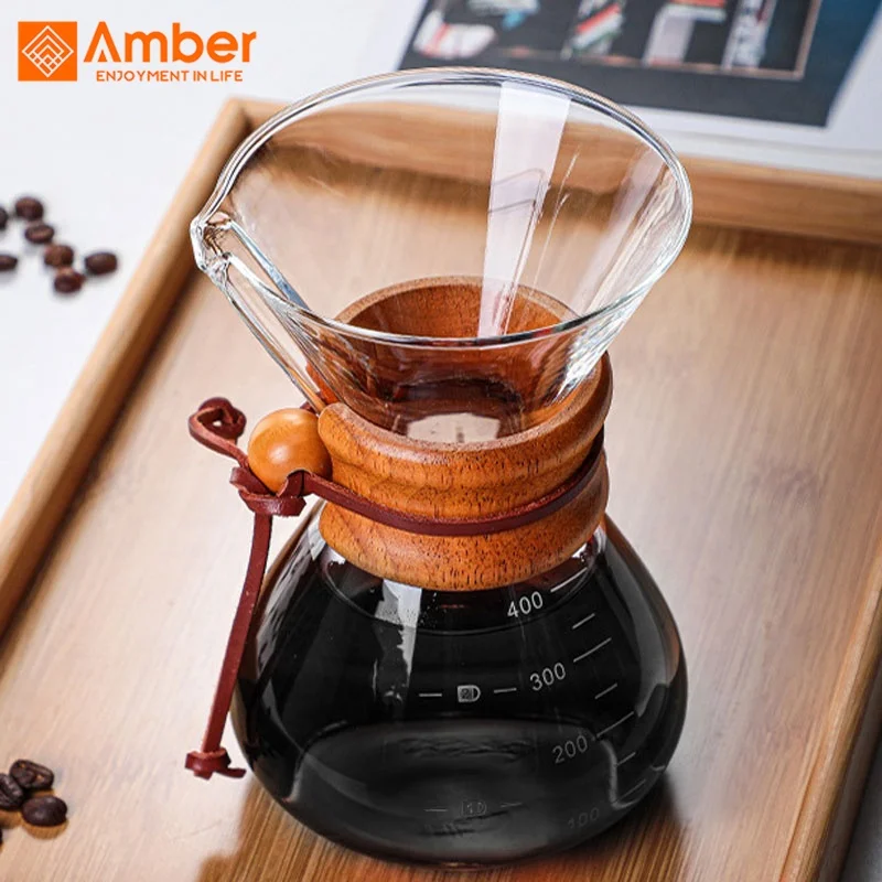 Устойчивый к высоким температурам стеклянный кофейник 400 мл бариста кофеварка для наполнения кофе сервер чая перколяторы