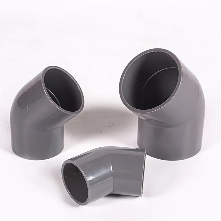 Wholesale  Water Supply 45 Degrees Plastic Elbow Bathtub Pipe Fittings Pvc Elbow Accessories for pipe fitting