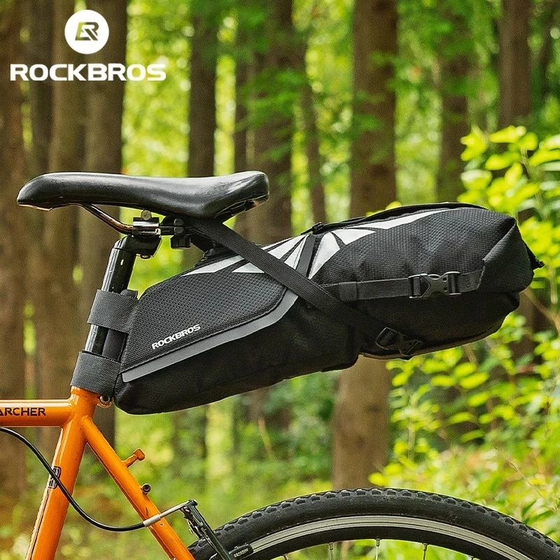 Waterproof Bicycle Bag 8L Large Capacity Bicycle Saddle Bag Cycling Foldable Rear Bag MTB Road Trunk Bike Accessories