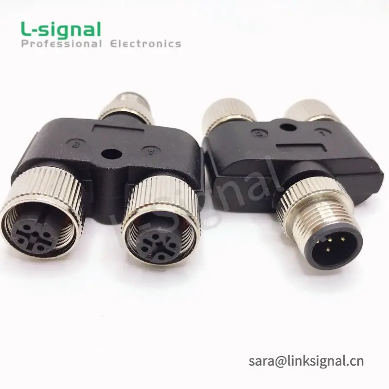 A Code M12 5 Pins Circular Sensor Splitter Connector M12 Adapter 5 Pin for Sale