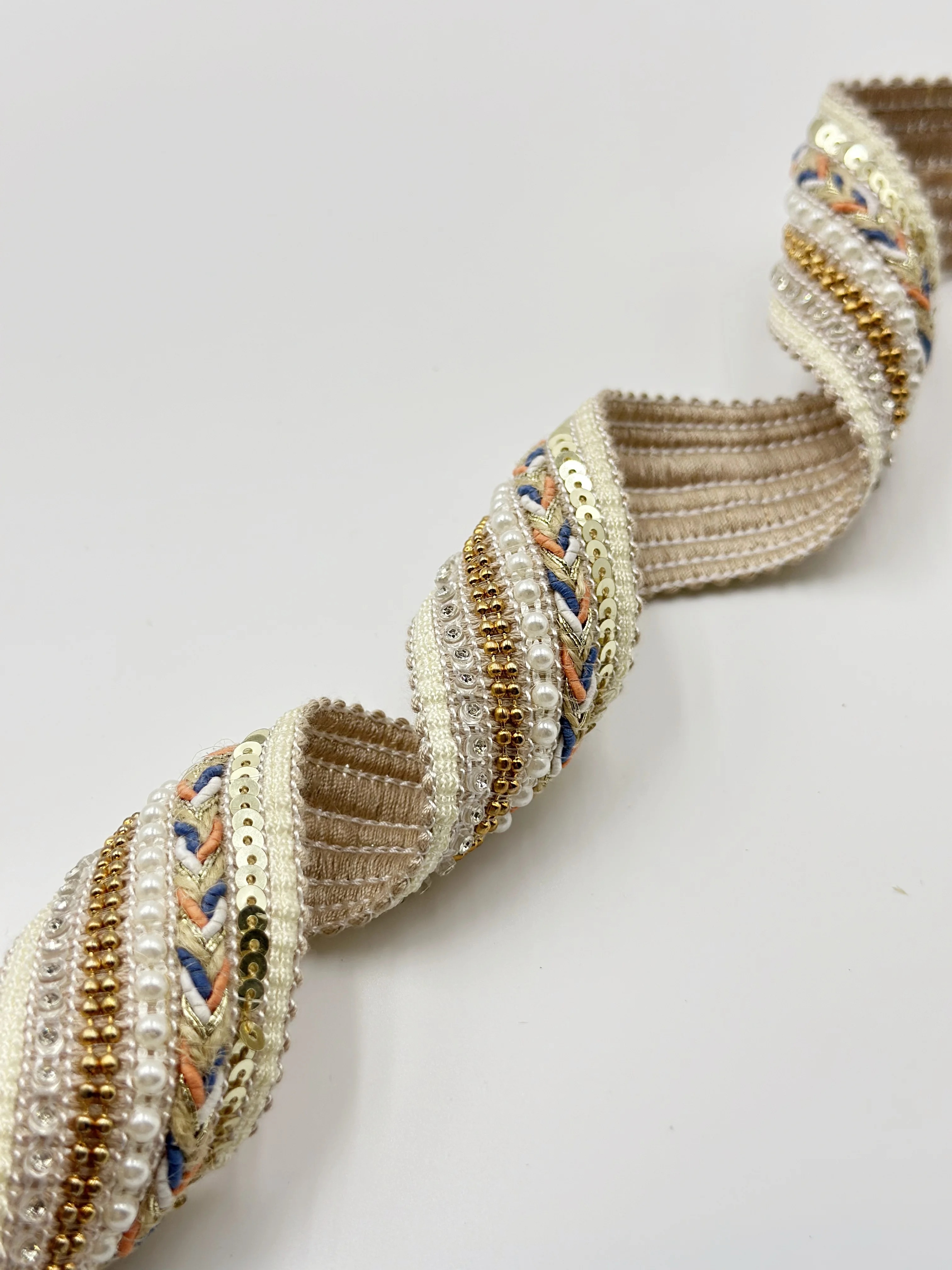 Leather Braided decorative Ribbon Trimming For Apparel sequins Gimp Trim For Fashion pu Leather Braided For Accessories