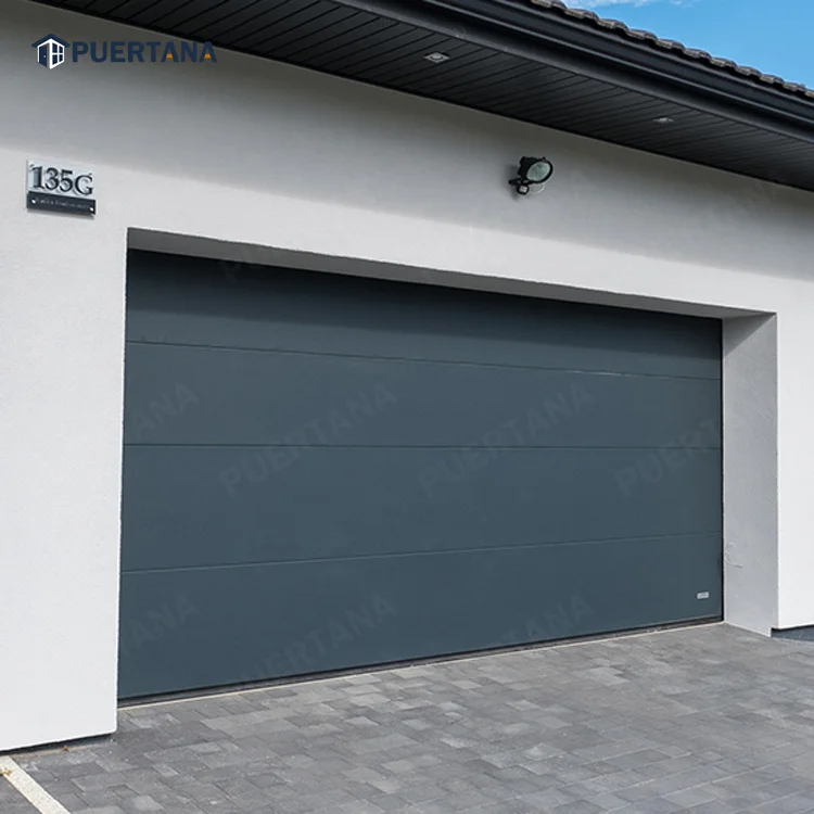 Overhead Sandwich Panel Insulated Sectional Garage Doors Remote Control Swift Roll Up  Stainless Steel Garage Door