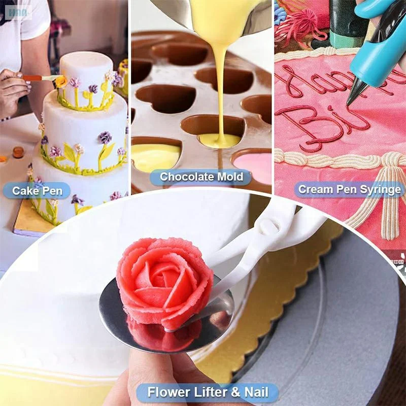 341 Pcs Cake Turntables Decoration Accessories Kit Baking Pastry Decorating Tools Set