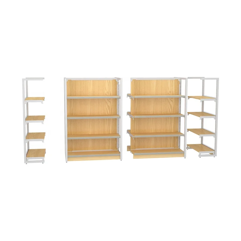 Solid wood shelf gondola shop equipment display counter retail store can be customized