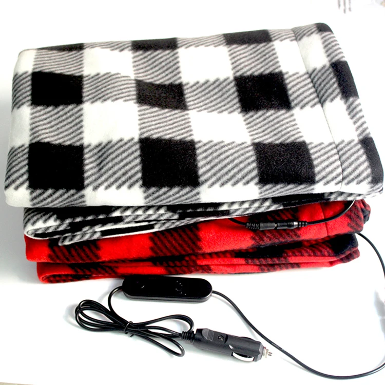 
Best Sellers Checkered Pattern Washable Electric Car Blanket Heated Cosy Warm Electric Blanket 