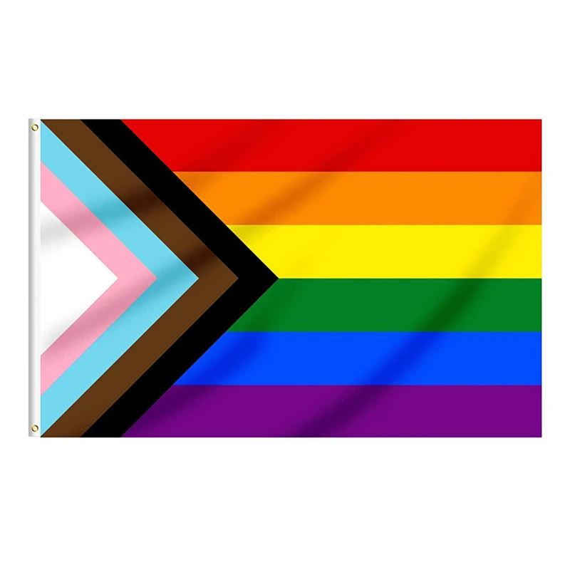 Wholesale Rainbow Banners 100% Polyester Light Flying Outdoor Indoor Lesbian LGBT Flags Gay Pansexual Progress Pride Flag
