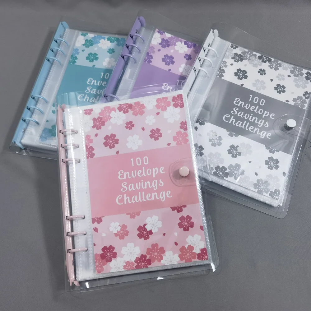 100 Days Savings Challenges Book A5 Storage Budgeting Binder Money Organizer Cash Envelopes Budget Planner