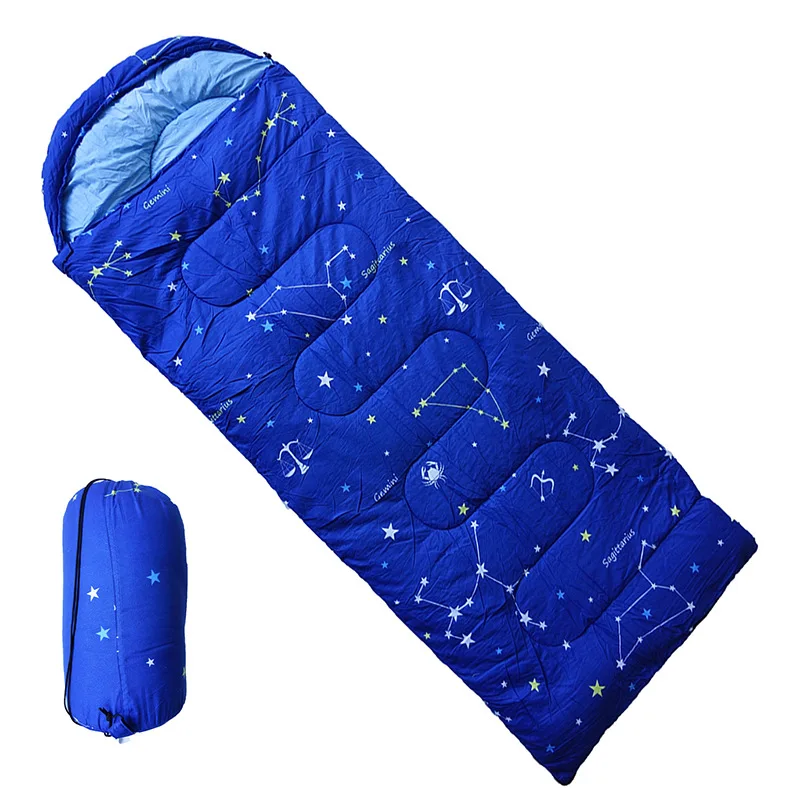 Factory Supply Beautiful Design Outdoor Camping Sleeping Bag with Drawstring Hood for Hiking travel