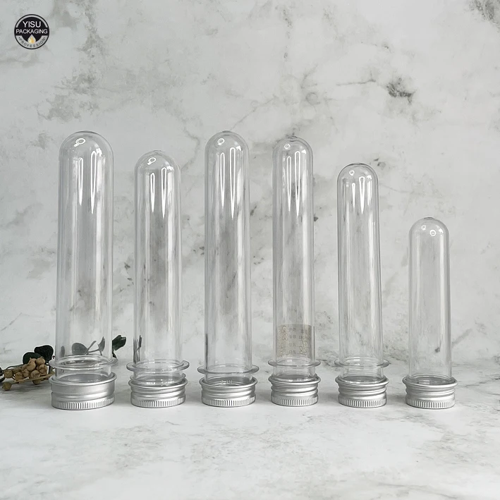 Wholesale Transparent Clear Plastic Test Tube Rack Packaging Plastic Candy Tube