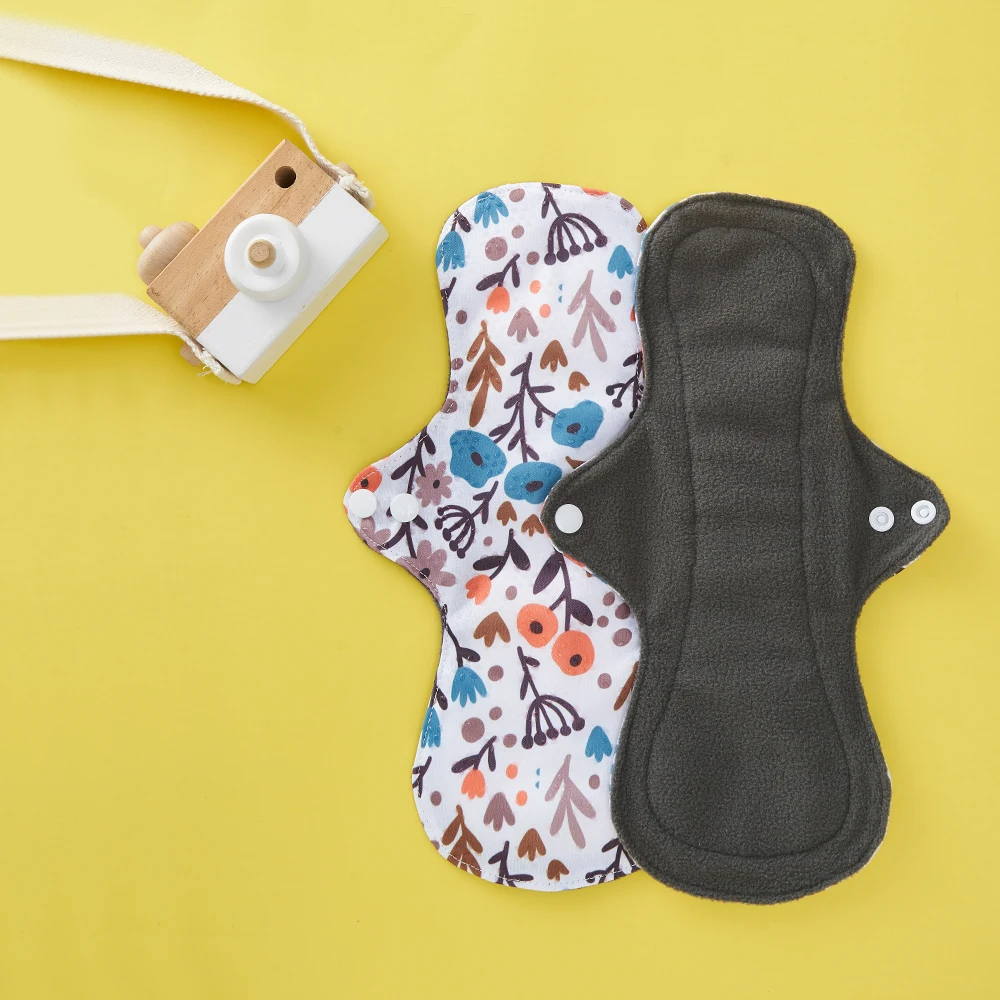 Moramona Anti-slip silicone PUL Printed Washable Cloth Sanitary Pad for Women Reusable menstrual pads