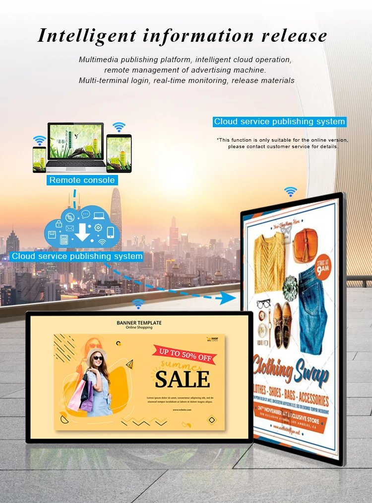 lcd advertising led display vertical horizontal advertising monitor